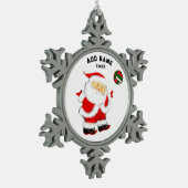 バレーボールパーソナライズされたギフト スノーフレークピューターオーナメント (左)