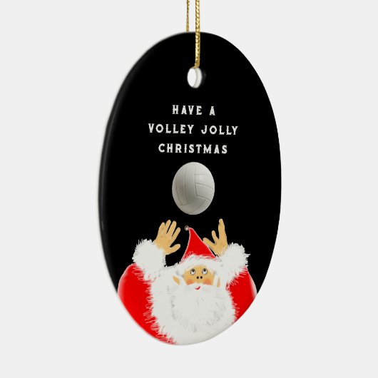 バレーボールパーソナライズされたギフト セラミックオーナメント (右)