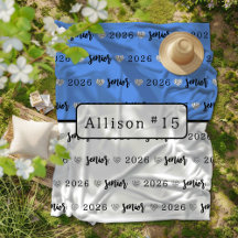 バレーボールパーソナライズされたシニアブルーとホワイト