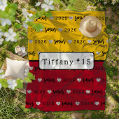 バレーボールパーソナライズされたシニア名と番号 フリースブランケット