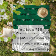 バレーボールパーソナライズされたシニア緑と白