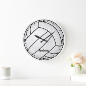 バレーボールパーソナライズされたスポーツ愛好家カスタム時計 ラージ壁時計 (ホーム)