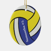 バレーボールパーソナライズされたスポーツ セラミックオーナメント (右)