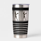 バレーボールパーソナライズされたプレイヤーガール 保温保冷タンブラー (左面)