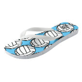 バレーボールパーソナライズされたプレイヤー番号、名前、チーム ビーチサンダル (アングル)