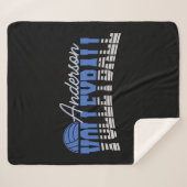 バレーボールパーソナライズされたプレーヤーADD NAMEチームチャンピオン シェルパブランケット (正面(横))