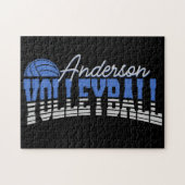 バレーボールパーソナライズされたプレーヤーADD NAMEチームチャンピオン ジグソーパズル (横)