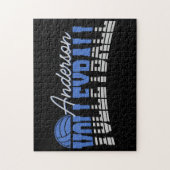 バレーボールパーソナライズされたプレーヤーADD NAMEチームチャンピオン ジグソーパズル (縦)