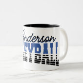 バレーボールパーソナライズされたプレーヤーADD NAMEチームチャンピオン ツートーンマグカップ (正面右)