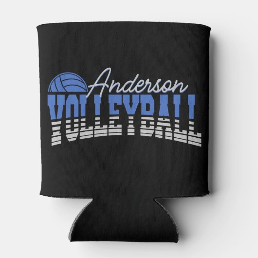 バレーボールパーソナライズされたプレーヤーADD NAMEチームチャンピオン 缶クーラー (裏面)