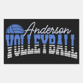 バレーボールパーソナライズされたプレーヤーADD NAMEチームチャンピオン 長方形シール