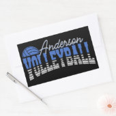 バレーボールパーソナライズされたプレーヤーADD NAMEチームチャンピオン 長方形シール (封筒)