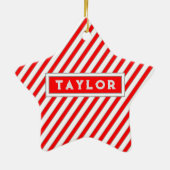 バレーボールパーソナライズされたホリディギフト セラミックオーナメント (裏面)