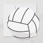 バレーボールパーソナライズされたボール誕生日パーティー 招待状 (裏面)