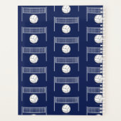 バレーボールパーソナライズされたボール&ネットパターン プランナー手帳 (裏面)