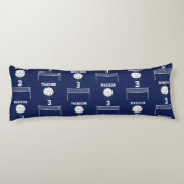 バレーボールパーソナライズされたボール&ネットパターン ボディピロー (裏面)