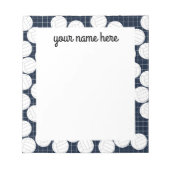 バレーボールパーソナライズされたメモ帳 ノートパッド (正面)