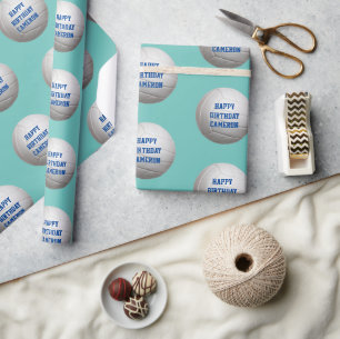 バレーボールパーソナライズされたラッピング紙 ラッピングペーパー