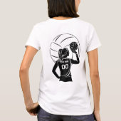 バレーボールパーソナライズされた選手の名前をカスタムすると数字 Tシャツ (裏面)
