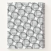 バレーボールパーソナライズされた選手チームのフォトコラージュ ノートブック (裏面)