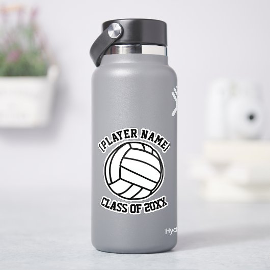 バレーボールパーソナライズされた選手 シール (HydroFlask)