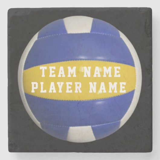 バレーボールパーソナライズされた選手 ストーンコースター (正面)