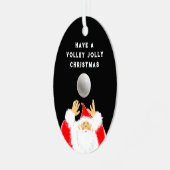 バレーボールパーソナライズされた メタルオーナメント (正面左)