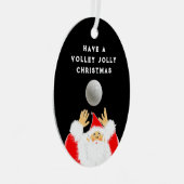 バレーボールパーソナライズされた メタルオーナメント (正面右)