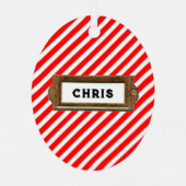 バレーボールパーソナライズされた メタルオーナメント (裏面)