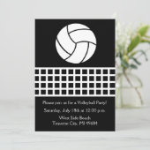 バレーボールパーティー誕生日おもしろいスポーツビーチ 招待状 (スタンド正面)