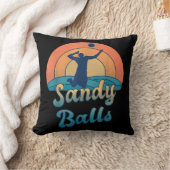 バレーボールビーチ選手のサンディボール クッション (ブランケット)