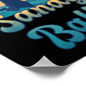 バレーボールビーチ選手のサンディボール ポスター (角)