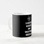 バレーボールビーチ選手バレーボールチームギフトアイディア コーヒーマグカップ (正面左)