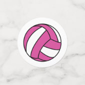 バレーボールピンク紙吹雪 コンフェッティ (スモール正面)