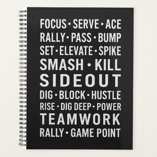 バレーボールプランナー やる気のでるゲームシーケンス プランナー手帳 (正面)