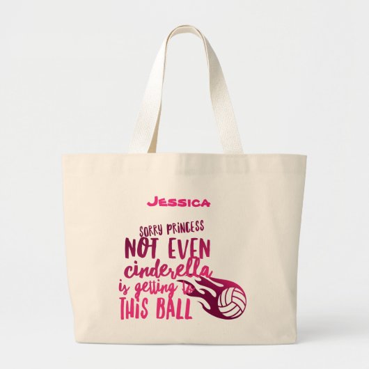 バレーボールプリンセスジャンボトート ラージトートバッグ (正面)