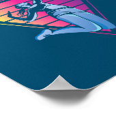 バレーボールプレイチームレトロ80s 90sゲームオン ポスター (角)