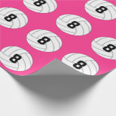 バレーボールプレーヤージャージー番号&チームカラースポーツ ラッピングペーパー (角)