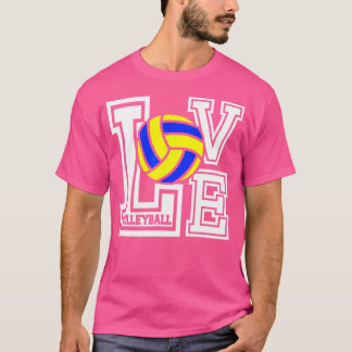 バレーボールプレーヤー – ラブバレーボールスポーツ Tシャツ
