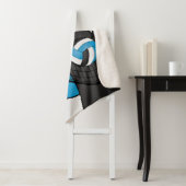 バレーボール🏐ベビーブルー、ホワイト、ブラックのスポーツ シェルパブランケット (インサイチュ)