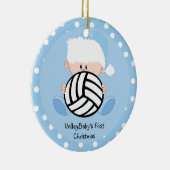 バレーボールベビーボイル1stクリスマス装飾品 セラミックオーナメント (右)