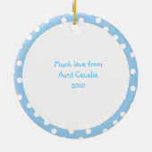 バレーボールベビーボイル1stクリスマス装飾品 セラミックオーナメント (裏面)