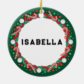 バレーボールホリデーギフトセラミックオーナメント セラミックオーナメント (裏面)