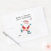 バレーボールホリデーギフトラベル スクエアシール (封筒)