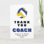 バレーボールボールサンキューコーチカード サンキューカード (正面)