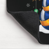 バレーボールボール雪だるまサンタハットクリスマスパジャマ マウスパッド (コーナー)