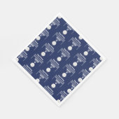 バレーボールボール&ネットネイビーブルー誕生日名年齢 スタンダードランチョンナプキン (角)