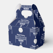 バレーボールボール&ネットネイビーブルー誕生日名年齢 フェイバーボックス (裏面サイド)