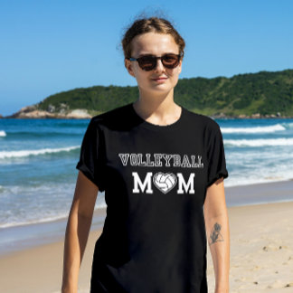 バレーボールママハート型バレーボールTシャツ トライブレンドＴシャツ