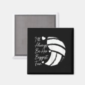 バレーボールママ彼女の最大のファンバレーボール娘 マグネット (正面/裏面)